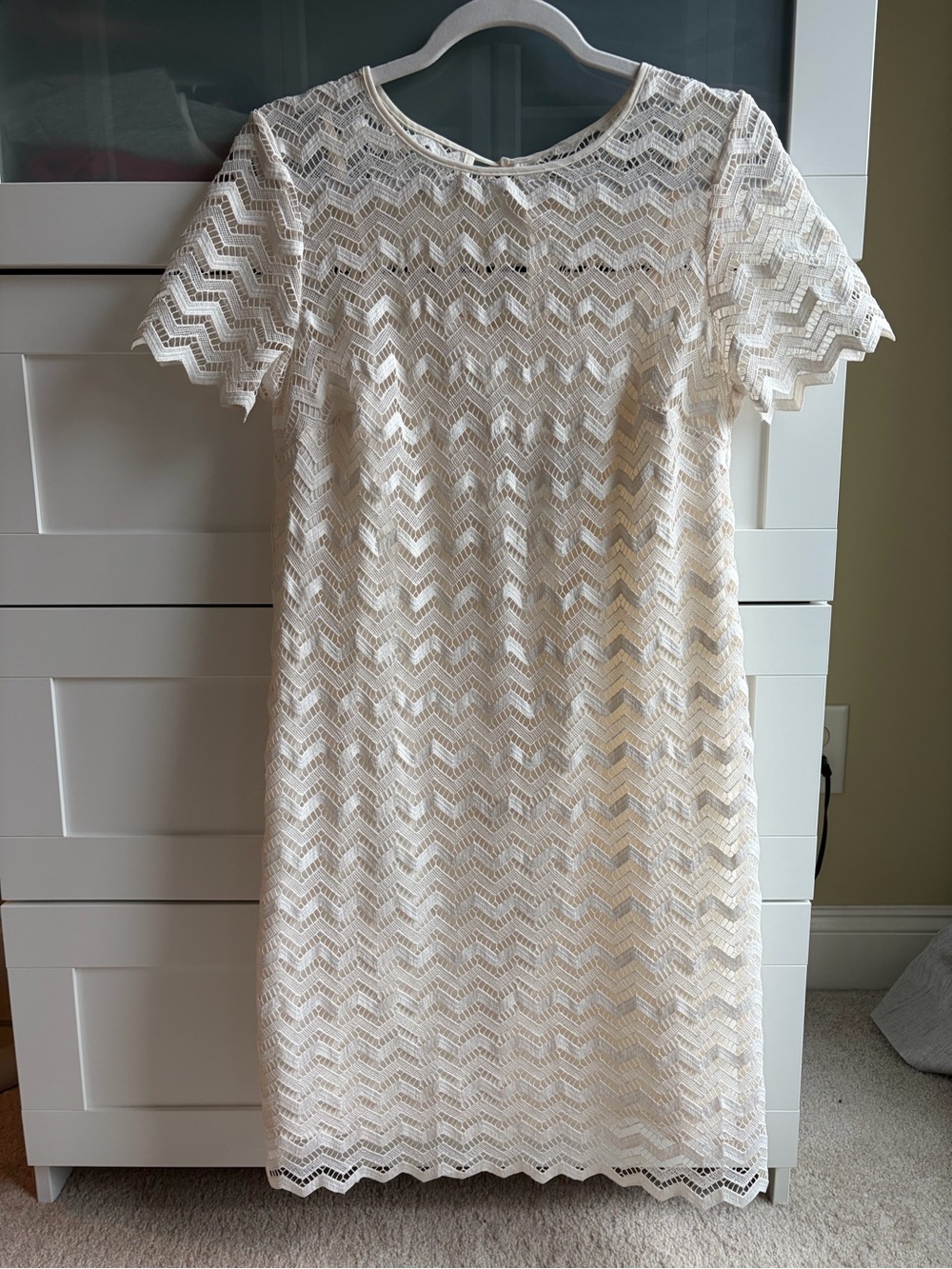LOFT Ivory Lace Shift Dress